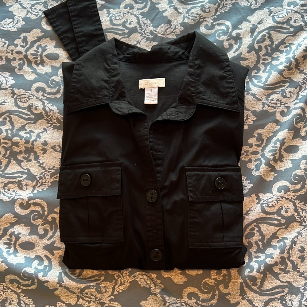 ⚡️Like-New⚡️ Chicos Black Button Dress - Picture 8 of 10